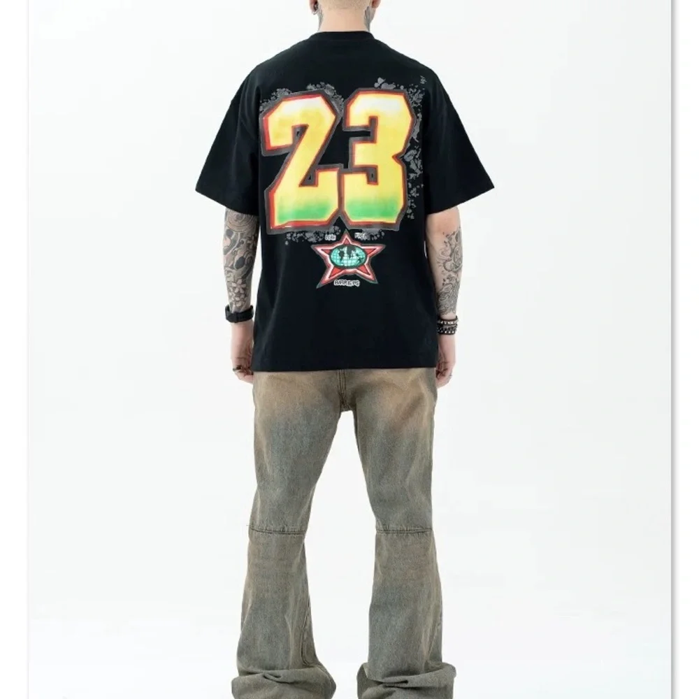 350 GSM COTTON HEAVYWEIGHT MICHAEL JORDAN MJ23 BLACK GRAPHIC T-SHIRT